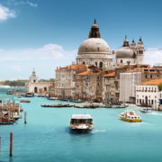 Grand Canal and Basilica Santa Maria della Salute, Venice, Italy